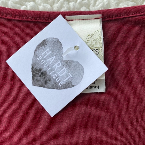 Burgundy Blouse with Cross-Cross Neck NWT Size Medium - Picture 3 of 6